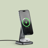 Satechi Trådlös Laddare 2-in-1 Foldable Qi2 Wireless Charging Stand MagSafe