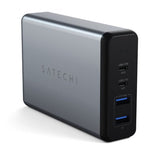 Satechi 108W PD reseladdare med dubbla USB-C och USB-A uttag Grå