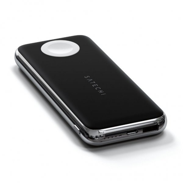 Satechi Quatro Powerbank med inbyggd Qi-laddning och Apple Watch laddning