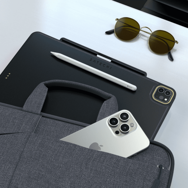 Satechi iPad Pro 12.9 Skal Vegan-Leather Magnetic Case Svart