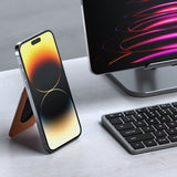 Satechi Korthållare Vegan-Leather Magnetic Wallet Stand Brun