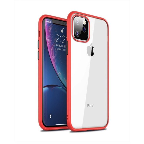 iPhone 11 Pro Max Skal Stöttålig Röd Transparent