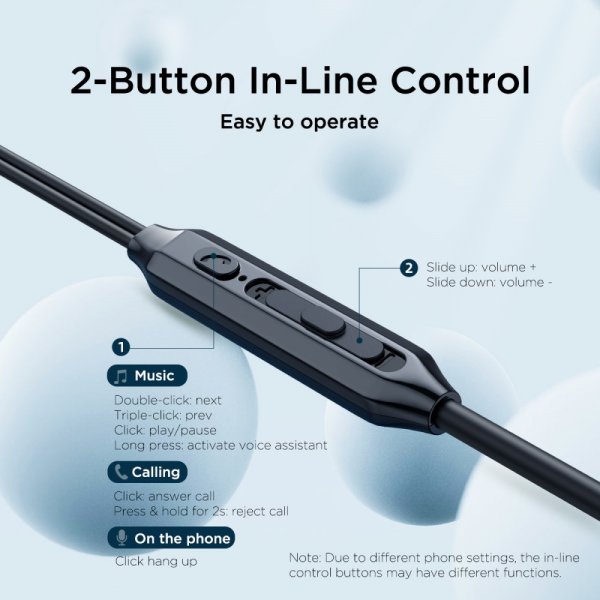 Joyroom Trådade Hörlurar EC06 USB-C Svart