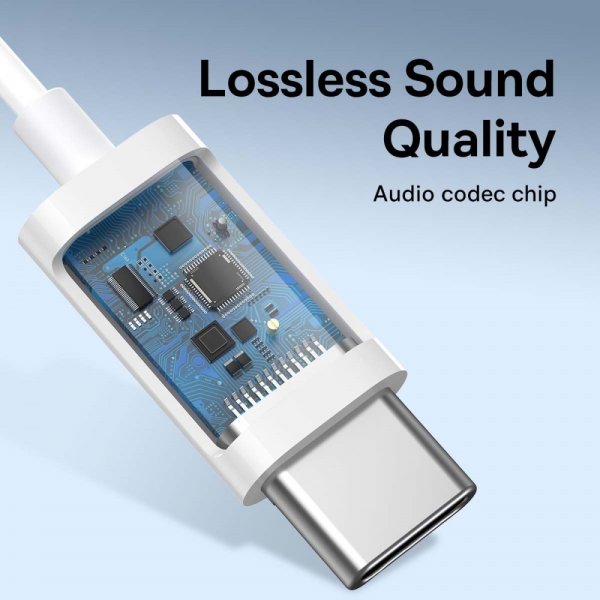 Baseus Trådade Hörlurar Encok C17 USB-C Vit