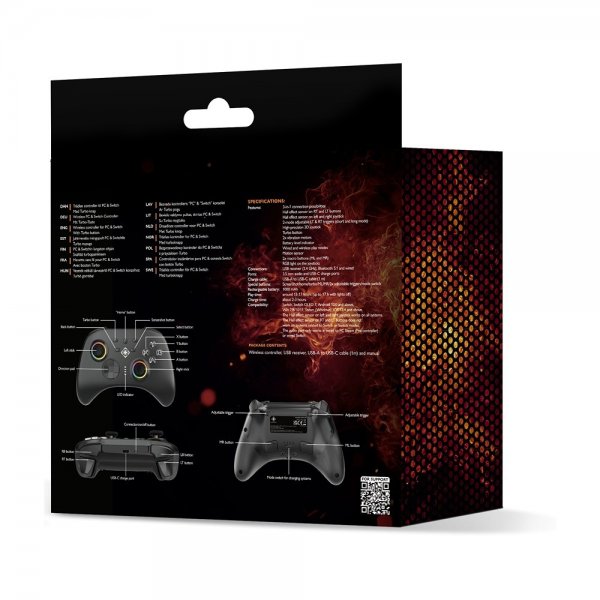 Deltaco Gaming Trådlös Handkontroll 3-i-1