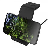 Deltaco Trådlös Laddare 3-in-1 Wireless Charger Svart