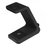 Deltaco Trådlös Laddare 3-in-1 Wireless Charger Svart