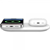 Belkin Trådlös Laddare BoostCharge Pro 2-in-1 MagSafe Qi2 15W Vit