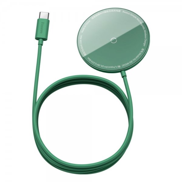 Baseus Trådlös Laddare MagSafe Simple Mini 15W Grön