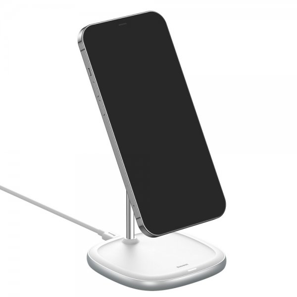 Baseus Trådlös Laddare Swan MagSafe 15W Vit