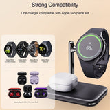 Trådlös Laddare V8S 2-i-1 Samsung Galaxy Watch/Buds Svart