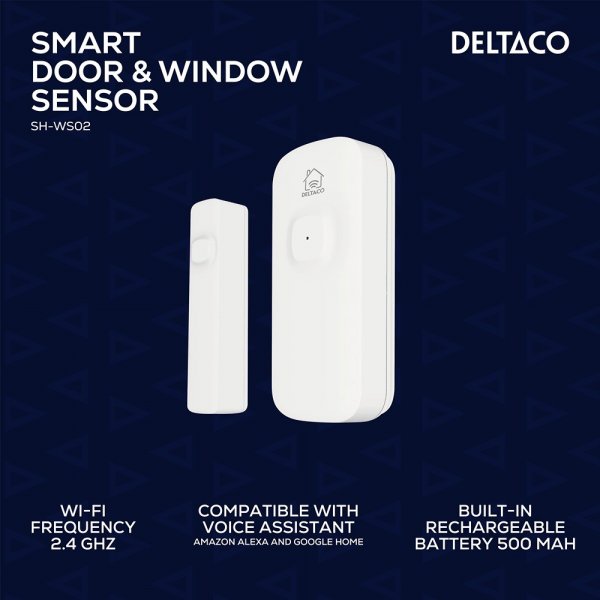 Deltaco Smart Home Trådlös Magnetsensor WiFi