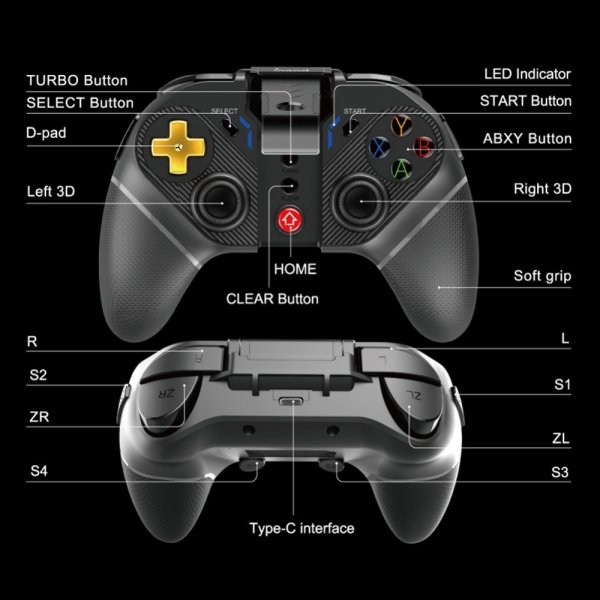 Ipega Trådlös Spelkontroll till PC/Nintendo Switch