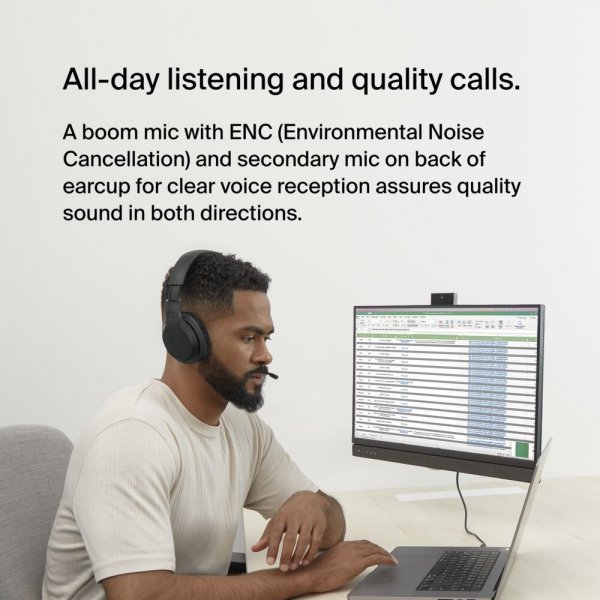 Belkin Trådlösa Over-Ear Hörlurar SoundForm Adapt Svart
