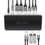 ALOGIC USB-C och USB 3.0 Trippel Display Dockningsstation 4K & strömförsörjning 80W