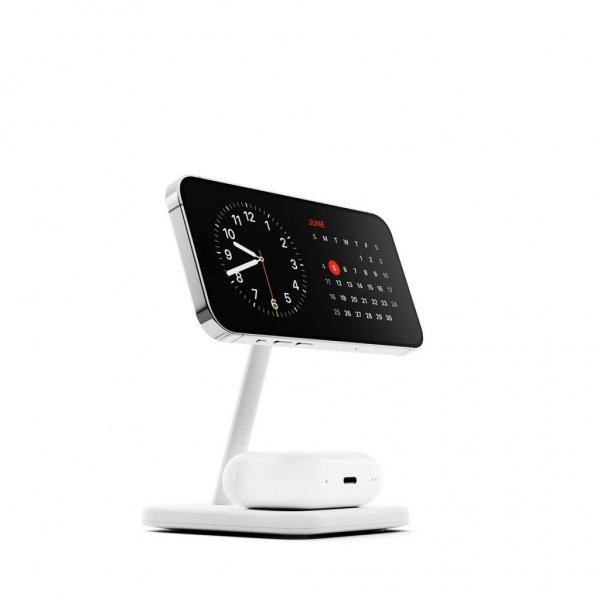 Twelve South Trådlös Laddare HiRise 2 Deluxe Qi2 MagSafe Vit