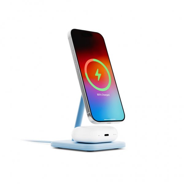Twelve South HiRise 2 Deluxe 2-i-1 MagSafe-laddare Glacier Blue