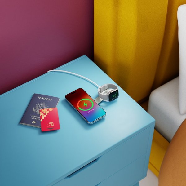 Twelve South Trådlös Laddare ButterFly SE 2-in-1 Qi2 MagSafe Vit