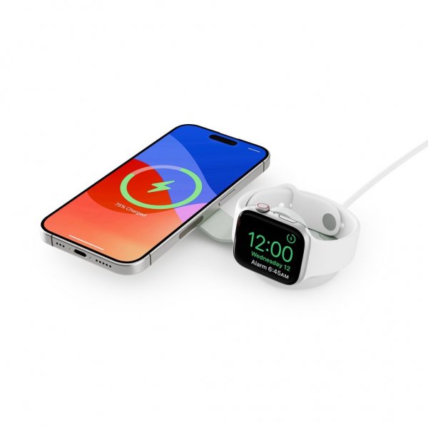 Twelve South Trådlös Laddare ButterFly SE 2-in-1 Qi2 MagSafe Vit