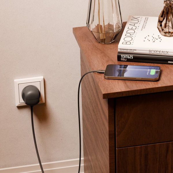 Twelve South PowerCord USB-C Laddare 3 meter Slate
