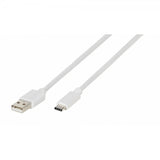 Vivanco Type C till USB 2.0 Kabel 2 Meter Vit