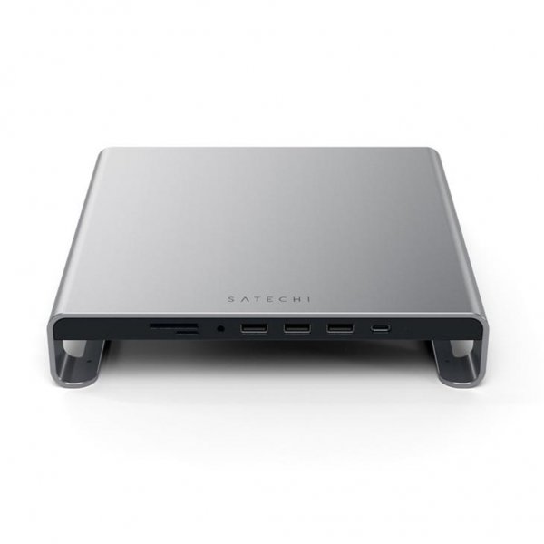 Satechi USB-C Aluminum Monitor Stand Hub för iMac Space Gray