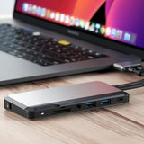 ALOGIC Dual USB-C Super Hub 10-i-1-hubb Dual HDMI 4K@60Hz Rymdgrå