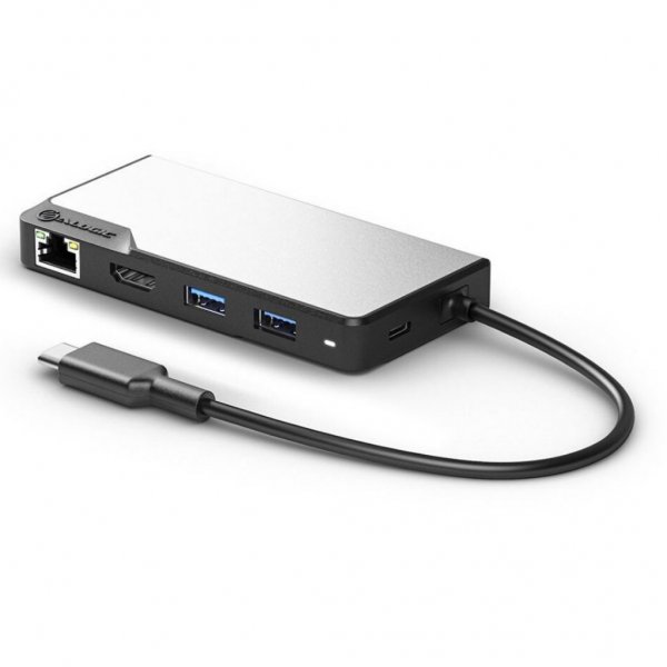 ALOGIC USB-C Fusion MAX 6-i-1-hubb HDMI. USB. Ethernet och PD Space Gray