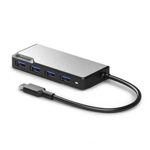 ALOGIC USB-C Fusion SWIFT 4-i-1-hubb Space Gray