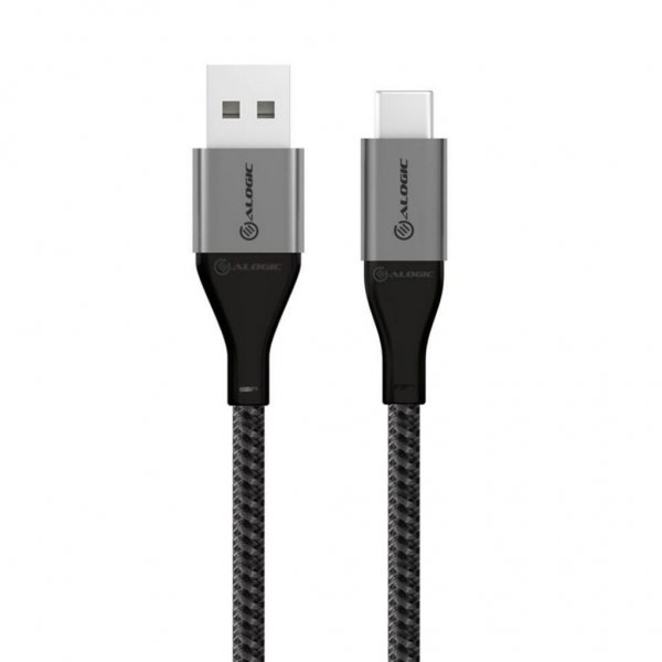 ALOGIC Ultra USB-A till USB-C kabel 3A/480Mbps 1.5 meter Rymdgrå