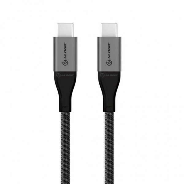 ALOGIC Ultra USB-C till USB-C kabel 5A/480Mbps 30 cm Rymdgrå