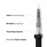 Nomad Universal Cable for Apple Watch 1.5m Carbide