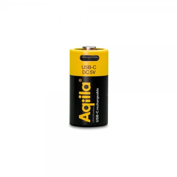 Aqiila Uppladdningsbart CR123A-batteri USB-C 2-pack