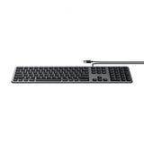Satechi Tangentbord med trådbunden USB anslutning Nordisk Layout Space Gray