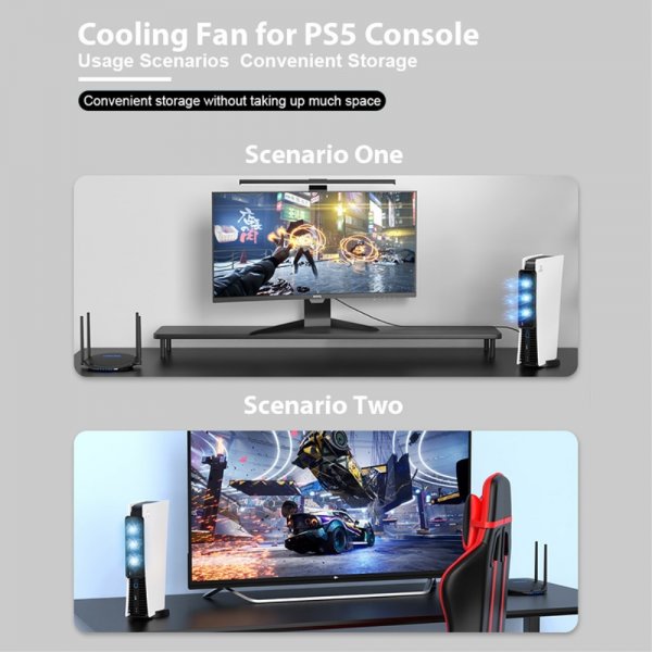 USB 3.0 Kylningsfläkt till PlayStation 5 Vit