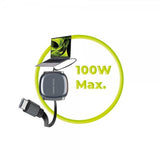 Mobile Origin USB-C Kabel 100W Retractable Cable Box Grå