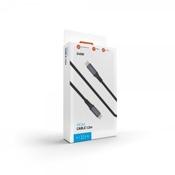 Fixed USB-C Mediakabel USB4 gen 2 240W 2m