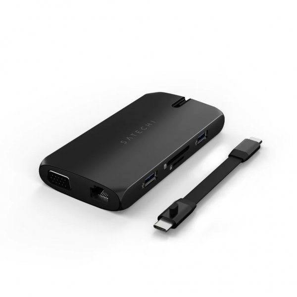 Satechi USB-C On-the-Go Multiport Adapter Svart