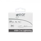 Gear USB-C till Lightning Kabel 2 meter Vit