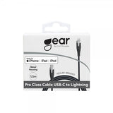 Gear USB-C till Lightning Kabel Kevlar 1.5 meter Svart