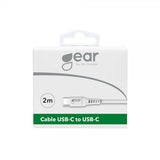 Gear USB-C till USB-C Kabel 2 meter Vit