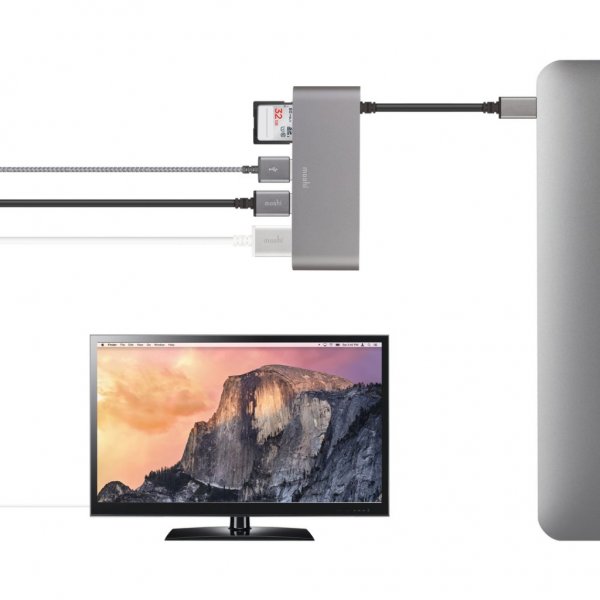 Moshi USB-C Multimedia-Hub Silver