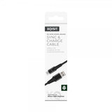 Xqisit USB till Micro USB Kabel Flätad Extra Stark 2 m Svart