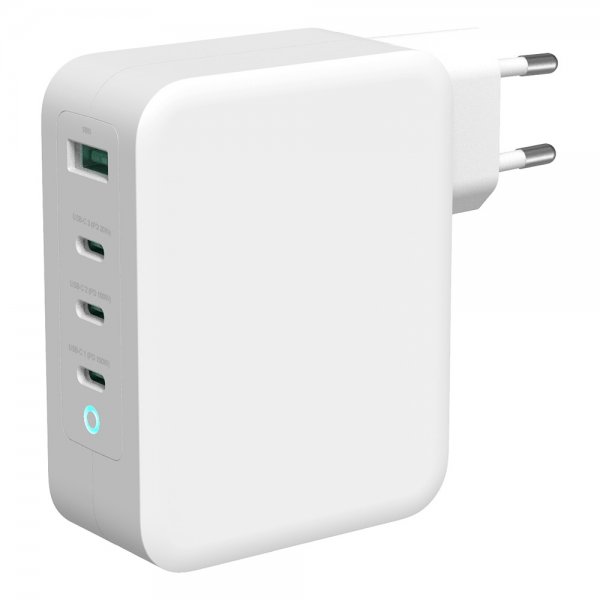Deltaco Väggladdare 3xUSB-C och 1xUSB-A GaN 100W