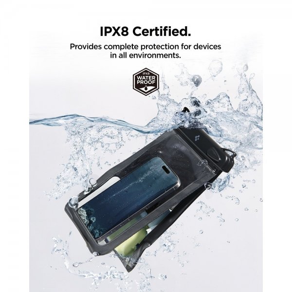 Spigen Vattentåligt Fodral Aqua Shield Dual Pocket Svart