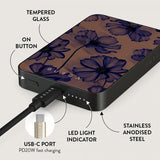 Burga Powerbank MagSafe 5000 mAh Velvet Night Metallgrå