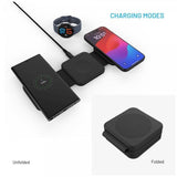 Fixed Vikbar Trådlös Laddare 3in1 Flex for Samsung