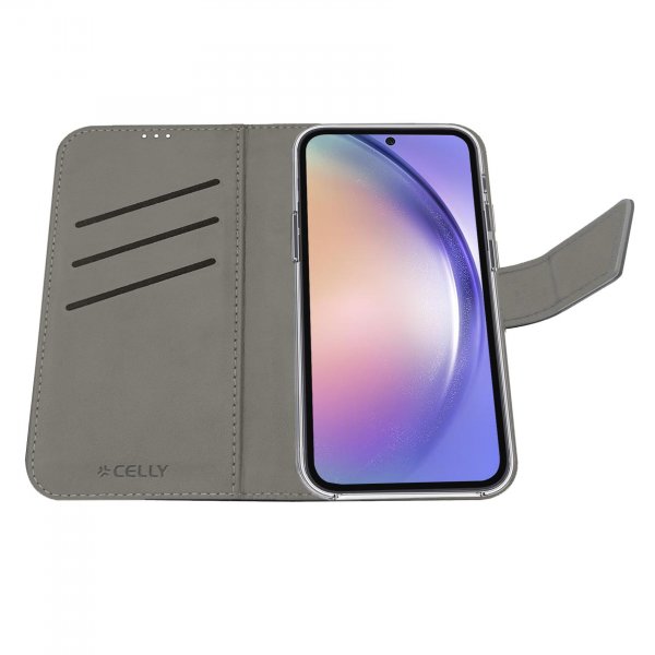 Celly Samsung Galaxy A55 Fodral Wally Wallet Case Svart