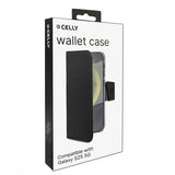 Celly Samsung Galaxy S25 Fodral Wally Wallet Case Svart