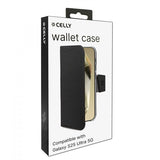 Celly Samsung Galaxy S25 Ultra Fodral Wally Wallet Case Svart